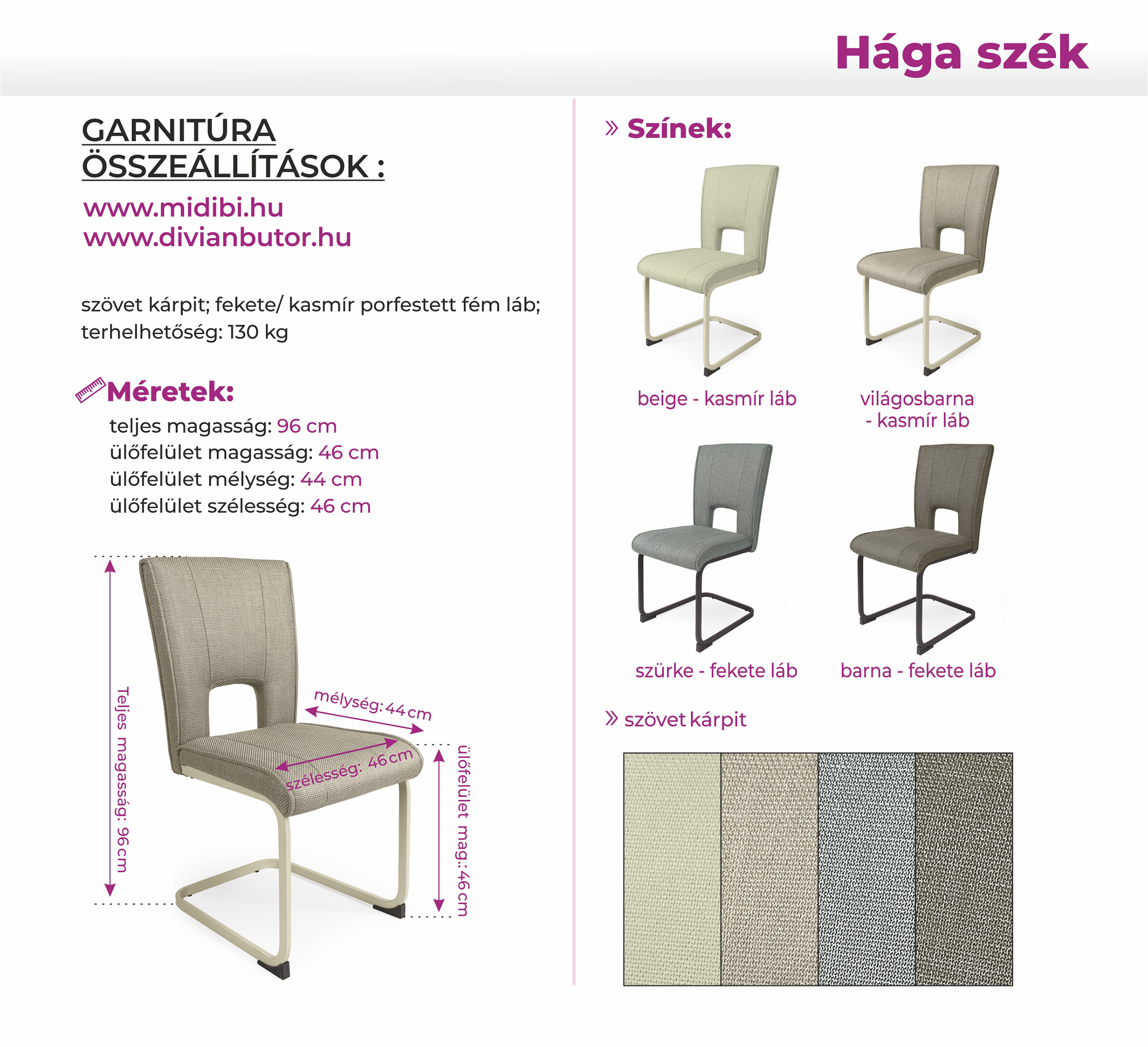 Haga-szek-meretrajz